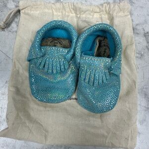 Freshly Picked Blue Baby Moccasins